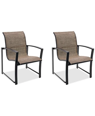 Wythburn Mix and Match Sleek Sling Outdoor Dining Chairs, Set of 2, Created for Macy's