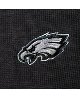 Men's Dunbrooke Charcoal Philadelphia Eagles Logo Maverick Thermal Henley Long Sleeve T-shirt