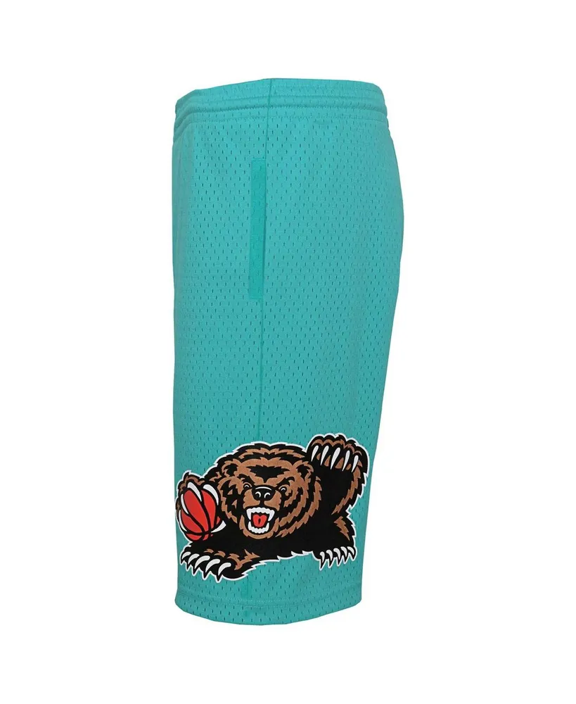 Big Boys Mitchell & Ness Turquoise Vancouver Grizzlies Hardwood Classics Swingman Shorts
