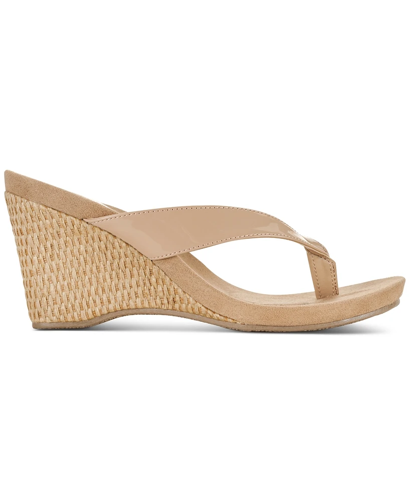 Style & Co Women's Chicklet Wedge Thong Sandals, Created for Macy's