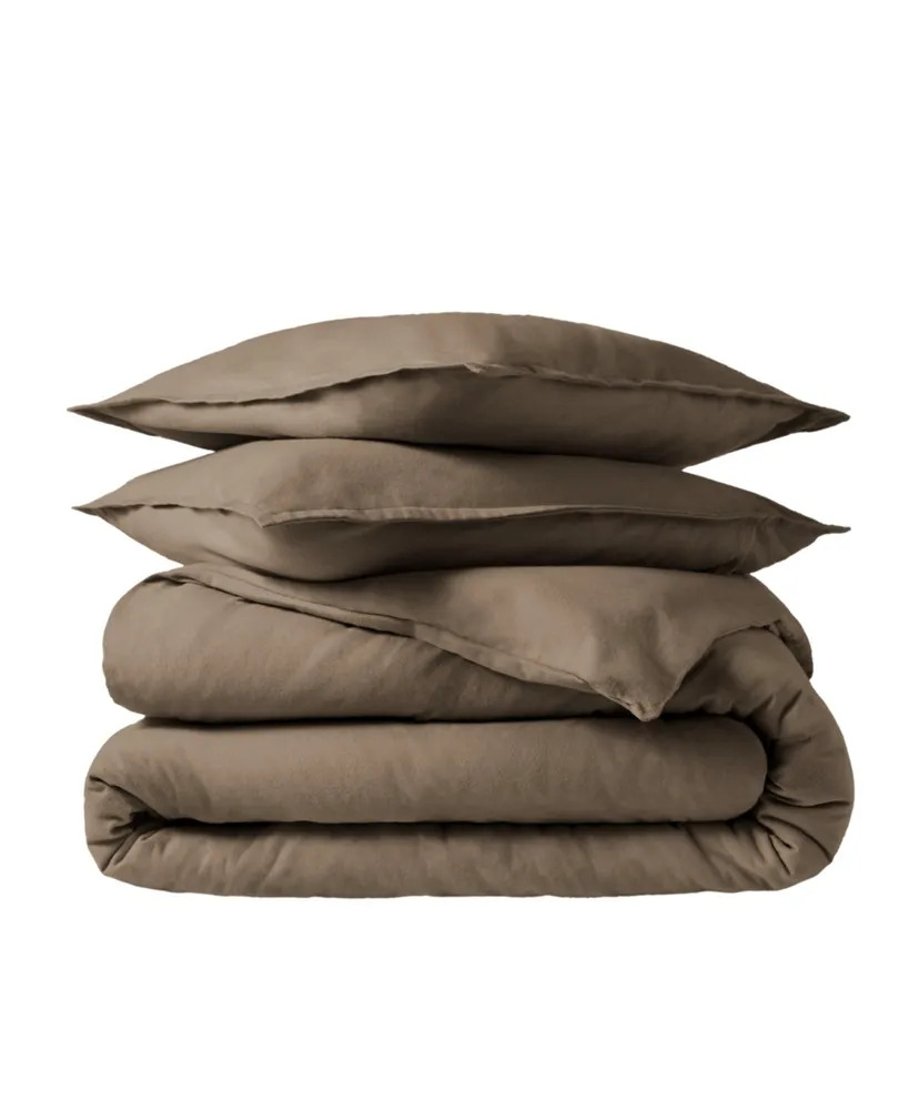 Bare Home Cotton Flannel Full/Queen Duvet Cover Set