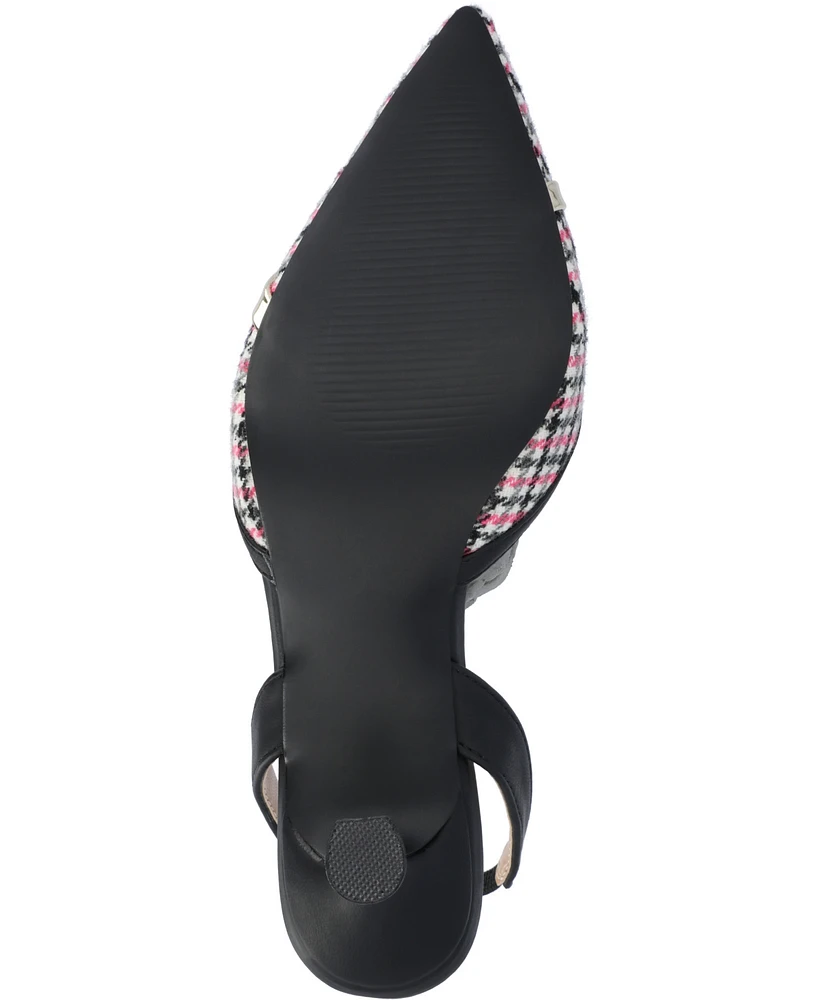 Journee Collection Women's Nellia Slingback Kitten Heel Pumps