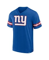 Men's Fanatics Royal New York Giants Jersey Tackle V-Neck T-shirt