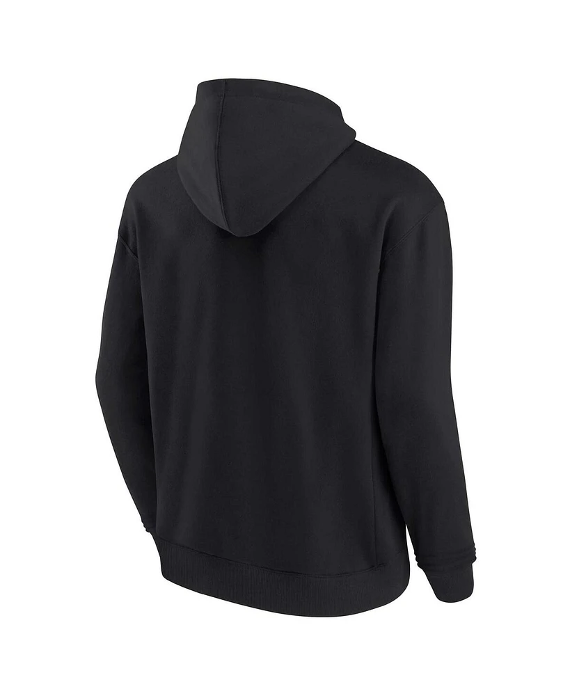Men's and Women's Fanatics Signature Black Inter Miami Cf Super Soft Fleece Pullover Hoodie