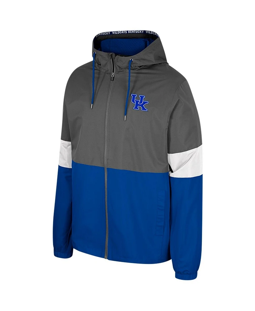 Men's Colosseum Charcoal Kentucky Wildcats Miles Full-Zip Jacket