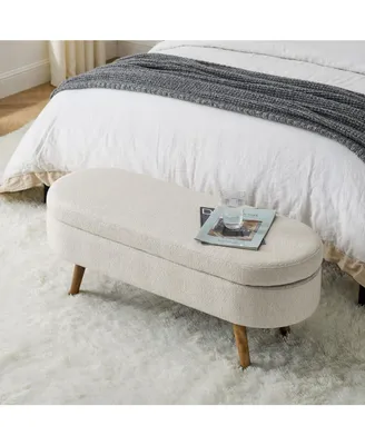 Ottoman Oval Storage Bench