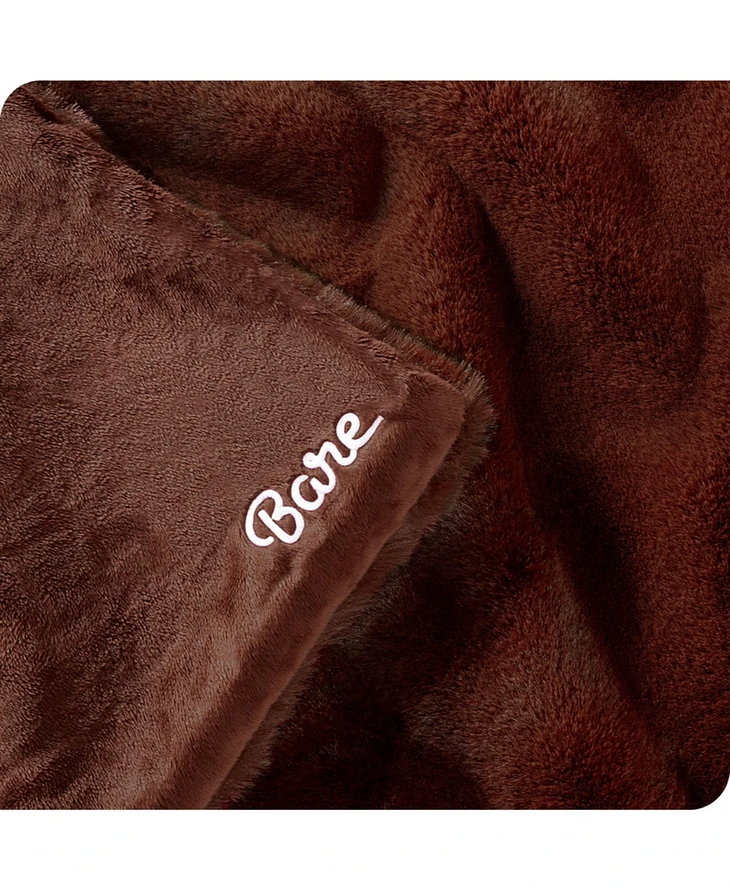 Bare Home Faux Fur Throw Blanket