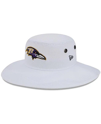 Men's New Era White Baltimore Ravens 2023 Nfl Training Camp Panama Bucket Hat