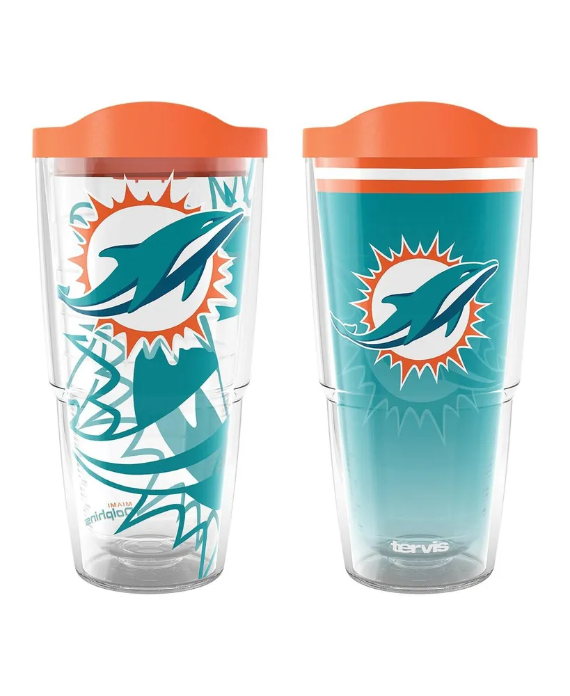 Tervis Tumbler Miami Dolphins 24 Oz Nfl 2 Pack Genuine and Forever Fan