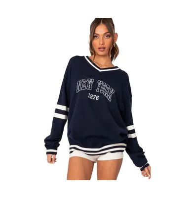 Edikted Women's 90s New York oversized sweater