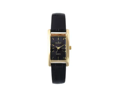Peugeot Women's 34x20mm Contour Dress Watch Brown Leather Strap