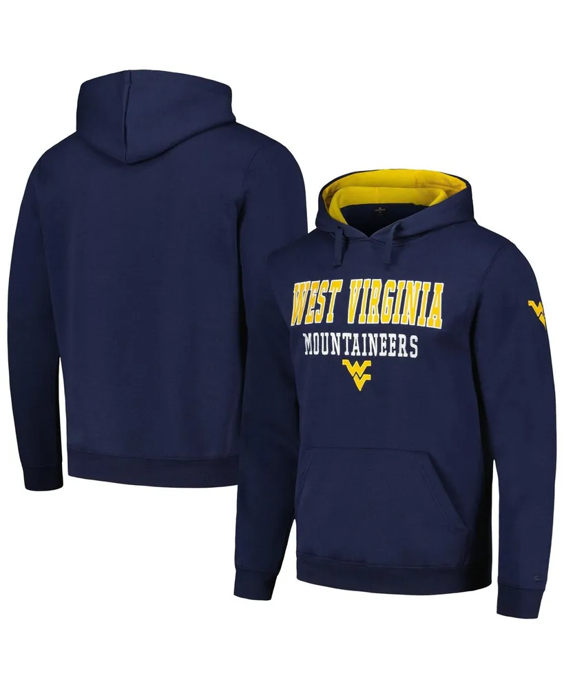 Men's Colosseum Navy West Virginia Mountaineers Sunrise Pullover Hoodie