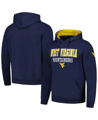 Men's Colosseum Navy West Virginia Mountaineers Sunrise Pullover Hoodie