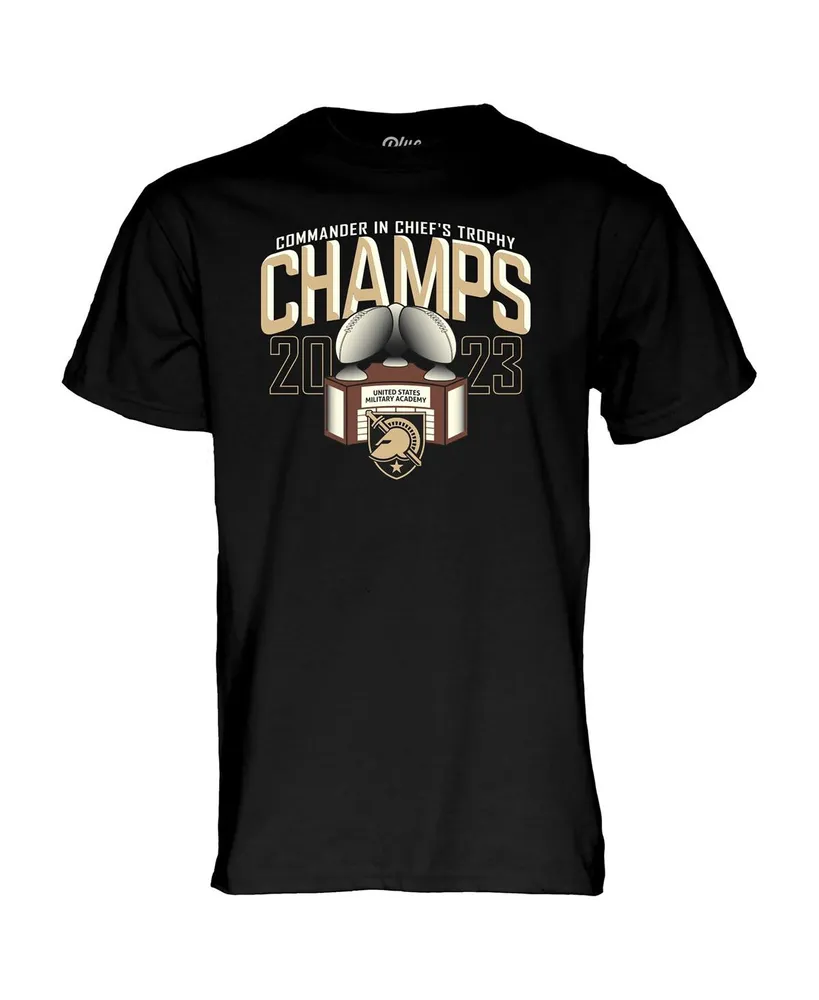 Men's Blue 84 Black Army Black Knights 2023 Commander-in-Chief's Trophy Winner T-shirt