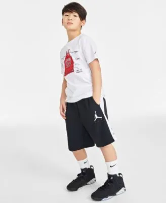 Jordan Big Boys Short Sleeve T Shirt Shorts