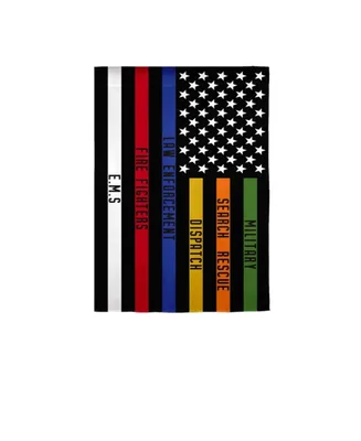 Evergreen Responders Thin Line Garden Suede Flag