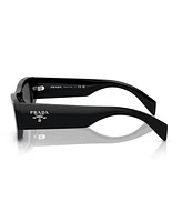 Prada Low Bridge Rectangular Unisex Sunglasses, Pr A01SF