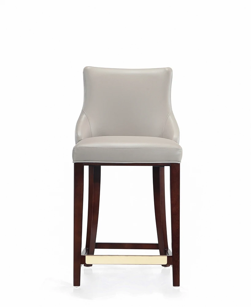 Manhattan Comfort Shubert Leatherette Upholstered Beech Wood Counter Stool
