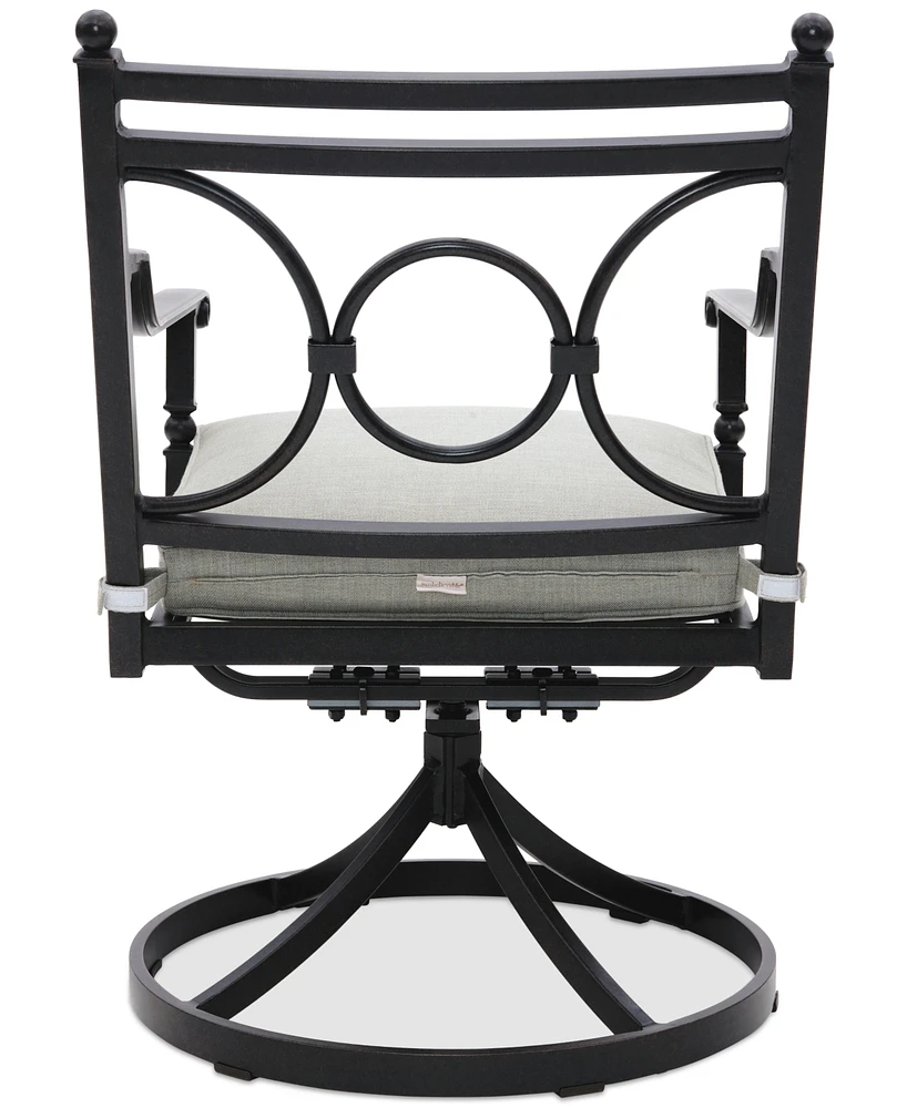 Wythburn Mix and Match Scroll Outdoor Swivel Chair, Created for Macy's