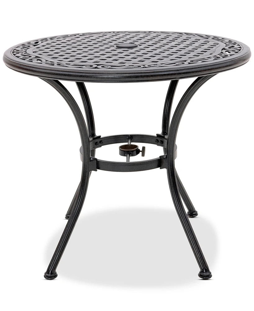 Wythburn Mix and Match 32" Round Cast Aluminum Outdoor Bistro Table, Created for Macy's