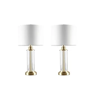 Home Outfitters Gold Table Lamp - Set of 2, Great for Bedroom, Living Room, Transitional