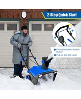 20" Electric Snow Thrower 120V 15Amp Snow Blower w/180° Rotatable Chute 2 Lights