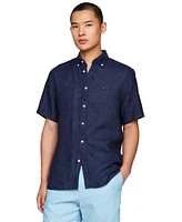 Tommy Hilfiger Men's Regular-Fit Linen Short-Sleeve Shirt