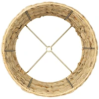 Springcrest Set of 2 Drum Lamp Shades Woven Seagrass Natural Cottage Beige Small 10" Top x 12" Bottom x 8.25" High Spider with Replacement Harp and Fi