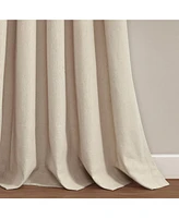 Linen Button Pinched Pleat Window Curtain Panel