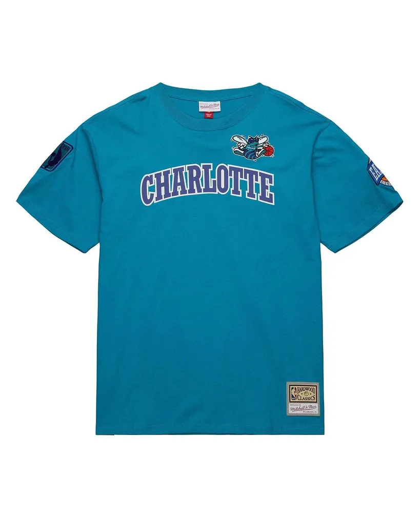 Men's Mitchell & Ness Teal Charlotte Hornets Hardwood Classics Nights Premium T-shirt