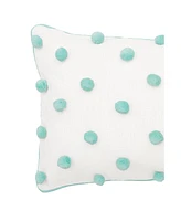 14" x 22" Surf Dot Rectangle Oblong Tufted Accent Throw Pillow