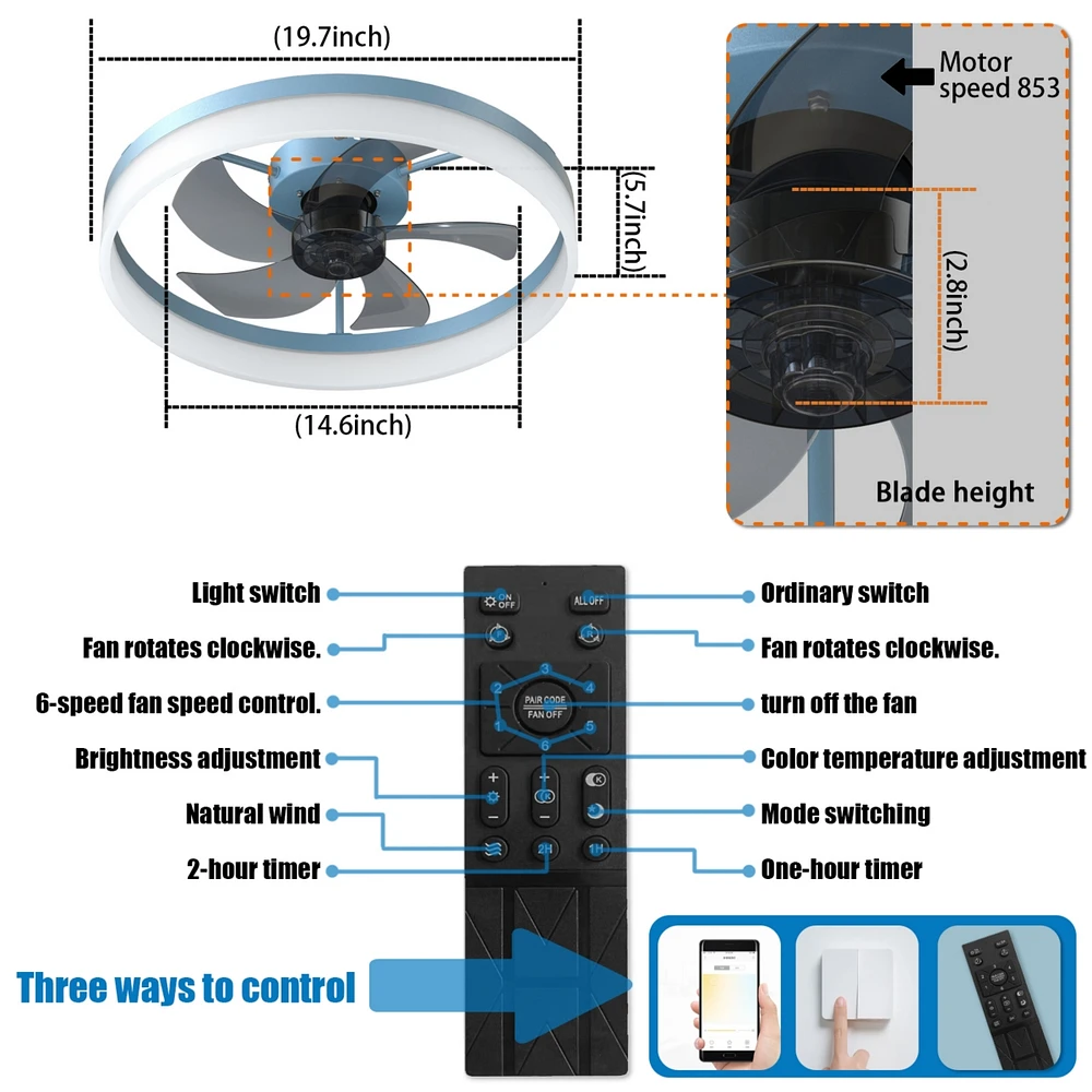 Ceiling Fans With Lights Dimmable Led Embedded Installation Of Thin Modern Ceiling Fans