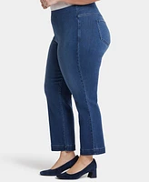 Nydj Plus Bailey Relaxed Straight Ankle Pull-On Jeans