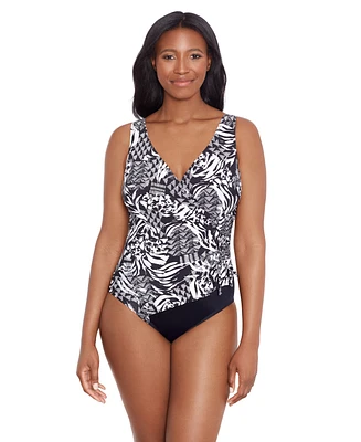 Women's Longitude Ruffle Surplice One-Piece Swimsuit