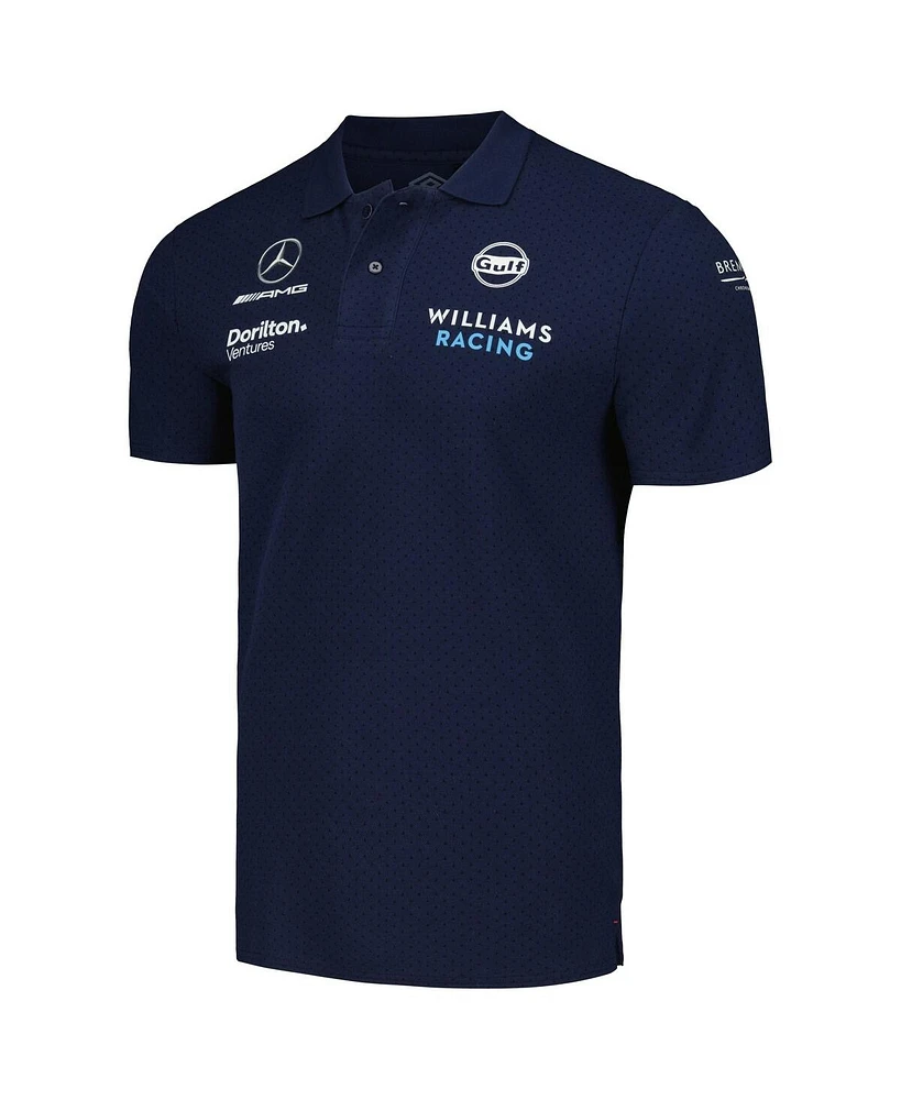 Men's Umbro Navy Williams Racing Cvc Media Polo Shirt