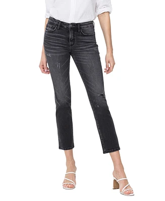 Flying Monkey Women's Mid Rise Slim Straight Jeans