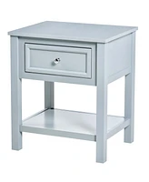 Accent End Table with Tabletop, and Storage Drawer,