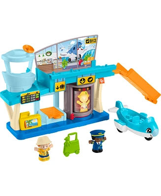 Little People Everyday Adventures Airport Toddler Playset, Airplane and 3 Play Pieces