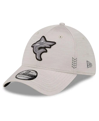 Men's New Era Cream Miami Marlins 2024 Clubhouse 39THIRTY Flex Fit Hat