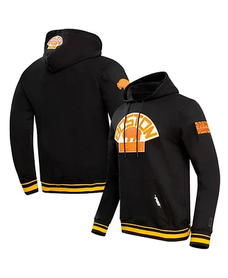 Men's Pro Standard Black Boston Bruins Retro Classic Fleece Pullover Hoodie