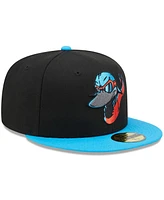 Men's New Era Black, Light Blue Beloit Sky Carp Marvel x Minor League 59FIFTY Fitted Hat