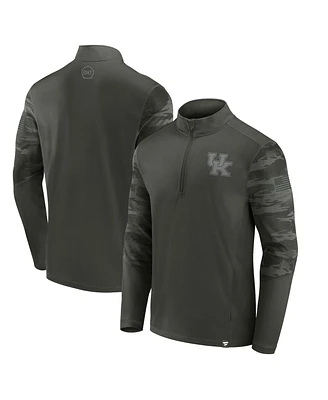 Men's Fanatics Olive Kentucky Wildcats Oht Military-Inspired Appreciation Guardian Quarter-Zip Top