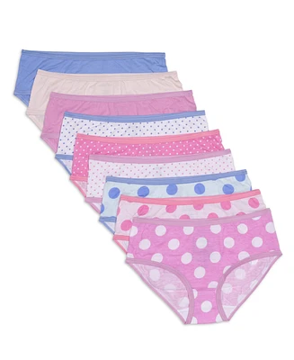Maidenform Little & Big Girls and Dots Hipster Underwear, Pack of 9