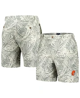 Men's Margaritaville Gray Cleveland Browns Sandwashed Monstera Print Amphib Shorts