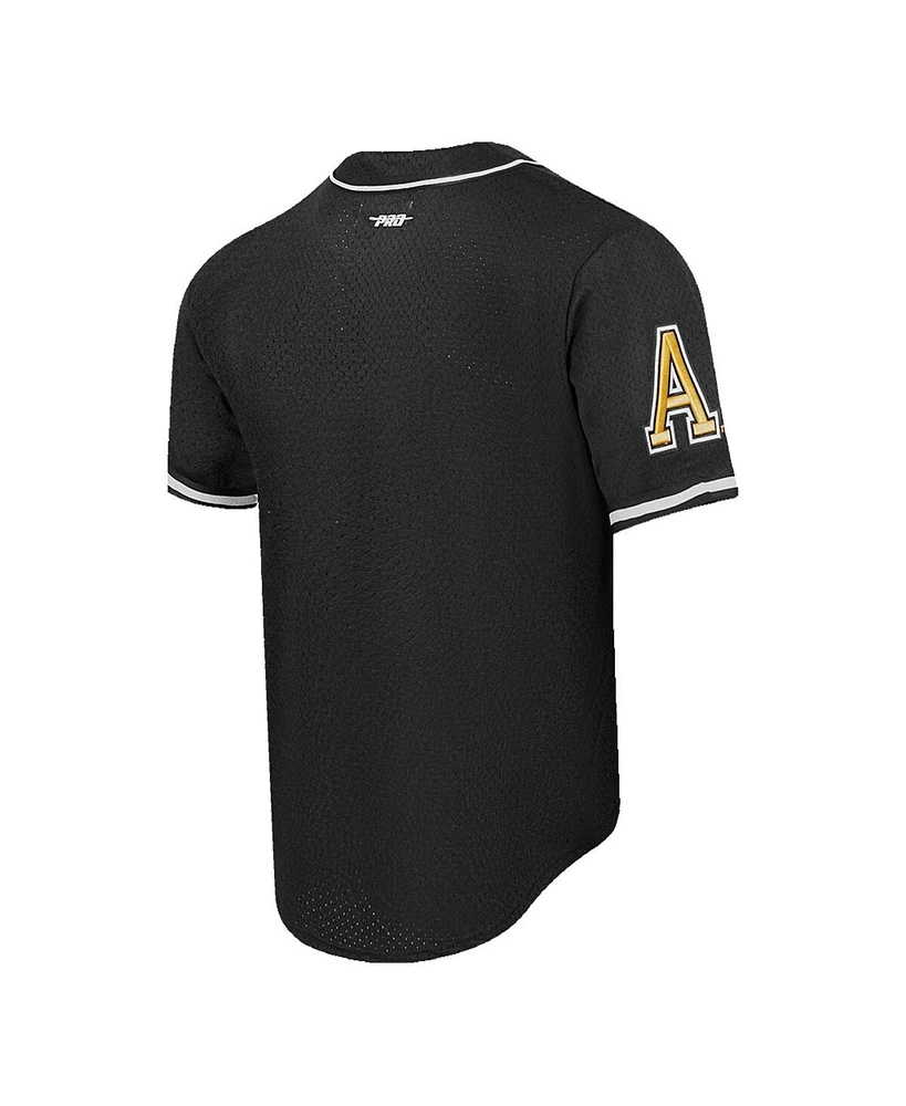 Men's Pro Standard Black Army Knights Mesh Full-Button Replica Baseball Jersey