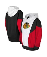 Big Boys Ash, Black Chicago Blackhawks Champion League Fleece Pullover Hoodie