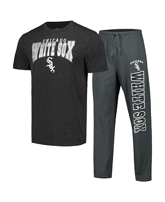 Men's Concepts Sport Charcoal, Black Chicago White Sox Meter T-shirt and Pants Sleep Set