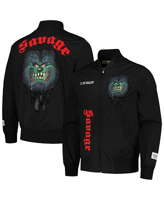 Men's Freeze Max Black Looney Tunes Taz Halloween Twill Full-Zip Jacket