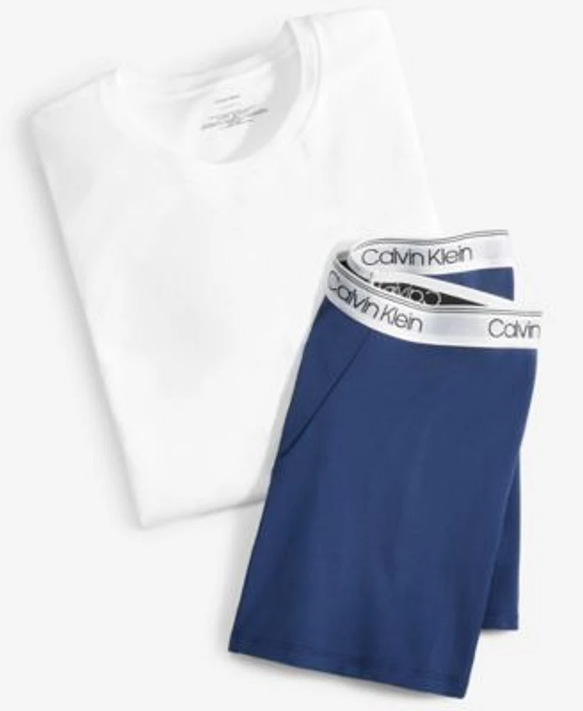 Calvin Klein Mens Cotton Classics 3 Pack Crewneck T Shirts 3 Pack Micro Stretch Solid Boxer Briefs