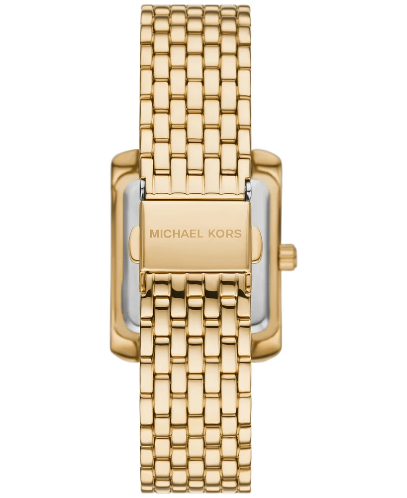 Michael Kors Women's Emery Three-Hand Gold-Tone Stainless Steel Watch 27mm x 33mm